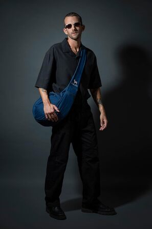 Трасик для собак Noah & Paw: переноска для маленьких собак до 10 кг з регульованим ремінцем та м'яким хутром. Двошагова система безпеки, переноска для тварин з преміум деніму