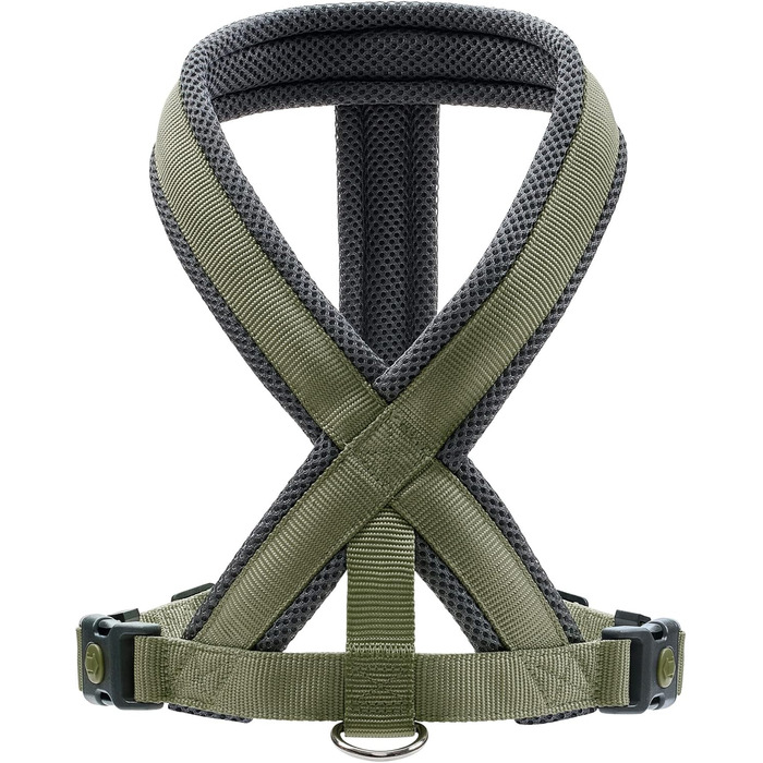 Нашийник для собак HUNTER LONDON COMFORT, дихаюча сітка 3D, 2-разове регулювання, безпечна застібка, міцний, легкий та зручний у догляді, оливковий, L/2