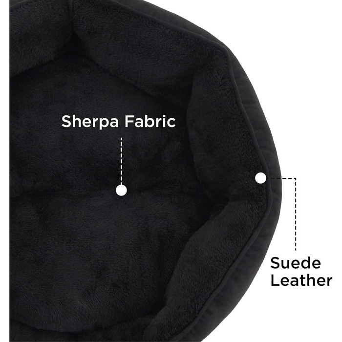 Ліжко для котів BEDSURE - м'яке, миється, 51x48x15 см, з подушкою, для котів та маленьких собак