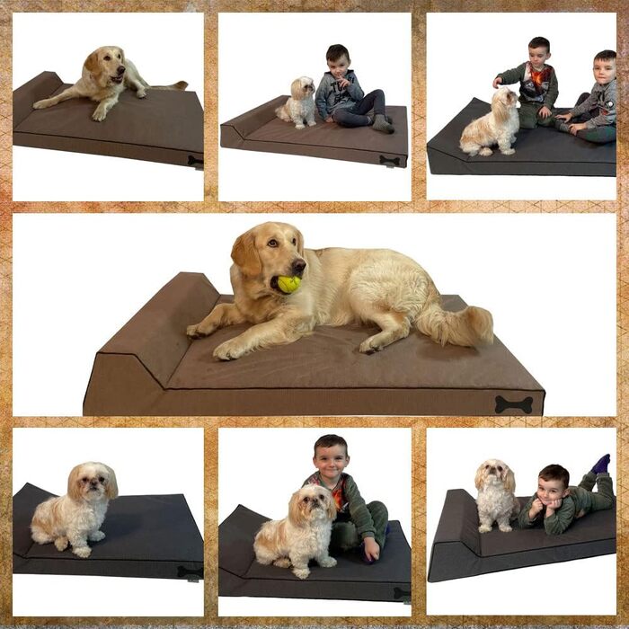 FORTISLINE Лежанка для собак, килимок для собак Everest, надміцний, водонепроникний (120x80x9 см, сірий)