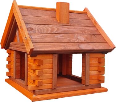 Дерев'яний будиночок для птахів VOGELHAUS, коричневий, ерш, годівниця