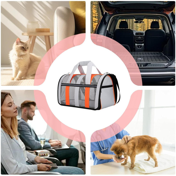 Складана переноска для тварин, рюкзак для вигулу собак та котів, переноска для подорожей з вентиляцією, рюкзак для вигулу цуценят та котів