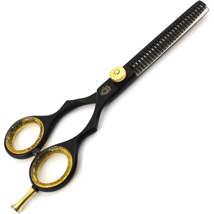 Набір професійних перукарських ножиць SHARPY: чорні ножиці та ножиці для проріджування, 14 см – для салону, перукарів та домашнього використання