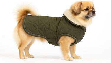 Шлейка для собак Flaingo Hundeantel Winter Ushi, хакі, XXXS: тепла, водонепроникна, з флісовою підкладкою та світловідбиваючими елементами