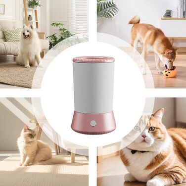 Автоматична машина для миття лап собак - портативна мийка для лап, біло-блакитна (рожево-біла)