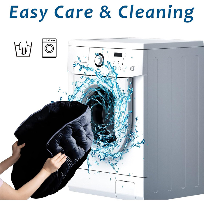 Кругле ліжко для собак та котів, чорне, 60 см, зручне та м'яке, з антиковзною основою, легко миється