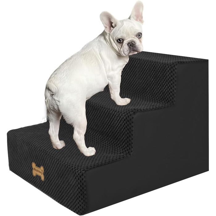 Сходинка для собак Непфайві - 3 сходинки, чорний колір (H:34 см)