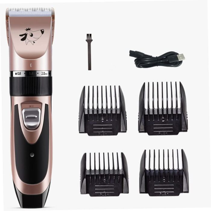 Електрична машинка для стрижки котів Supvox - набір для догляду за домашніми тваринами, рожеве золото