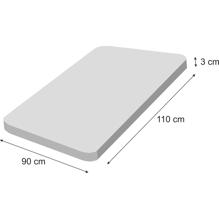 Килимок для собак, лежанка для собак, подушка для собак, будок для собак, великі породи, 90x70 см, коричневий, Codura, екологічна тканина льон