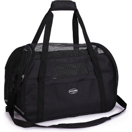 Транспортна переноска для тварин: для собак та котів Comfort Airline, чорна