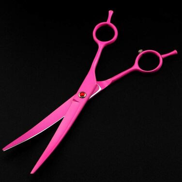 Набір професійних ножиць для стрижки волосся та грумінгу тварин QUNINE (рожевий)