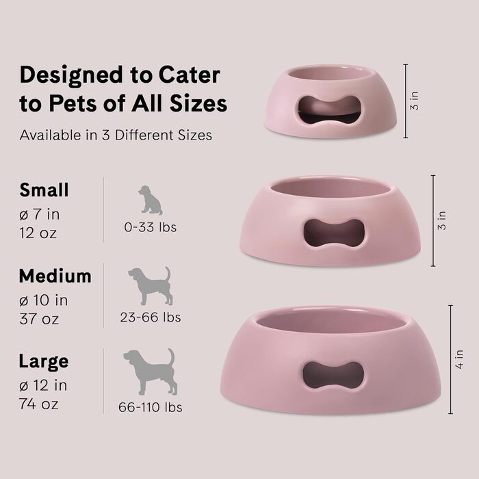 Миска для собак Pappy від UNITED PETS, екологічна, Made in Italy, рожева, 350 мл