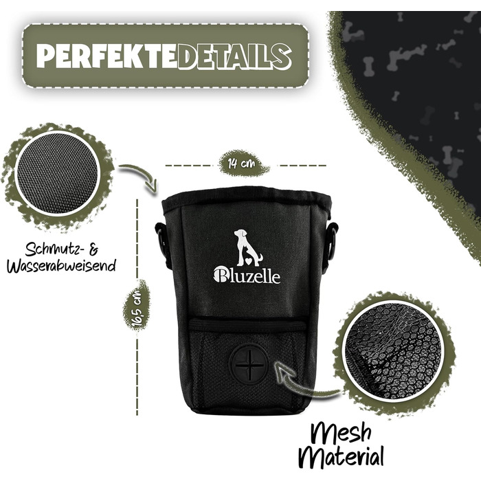 Сумка-поїльник для собак SnackKeeper 650 мл з відділенням для відходів та магнітним закриттям, чорна