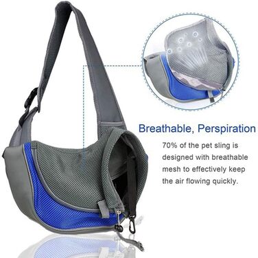 Сумка-переноска для собак та котів, блакитна, 45 x 13 x 28 см, до 4.5 кг