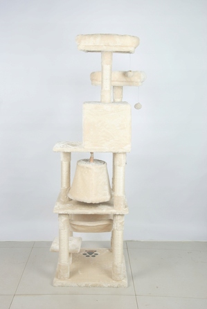 Високий когтеточка-комплекс для котів: лежанка та стовпчик для дряпання, вежа Drapaczek 161 - 220 см