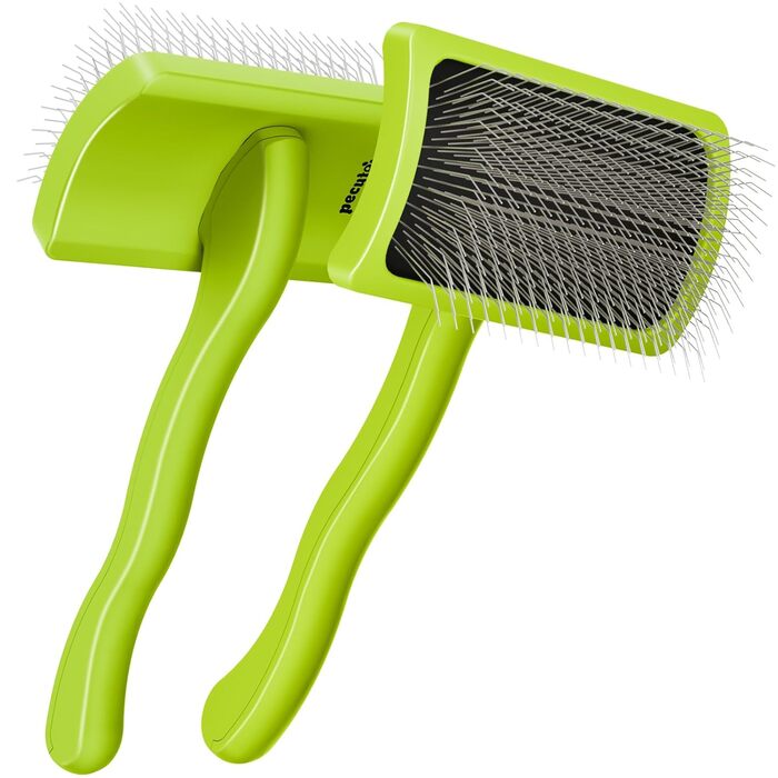 Професійна щітка Pecute Slicker для собак, видаляє підшерсток, ковтуни, 25 мм, S. Ідеально для пуделів, тедді, кокапу, довгошерстих собак. Без липких кульок.