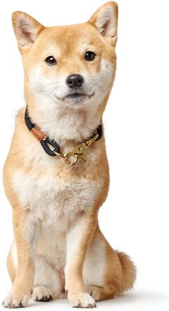 Нашийник для собак HUNTER OSS, мотузка, латунь, морський стиль, L-XL (чорний, 40 (S-M))