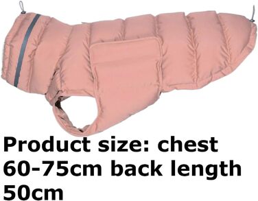Зимовий теплий одяг для собак - водонепроникна куртка, тепла, захист від снігу. Підходить для великих собак, для осені та зими. Комфортний захист від холоду (Рожевий)
