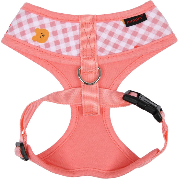 Шлейка для собак Puppia Baba, індійський рожевий, розмір Large - без нудоти та тяги, регульована