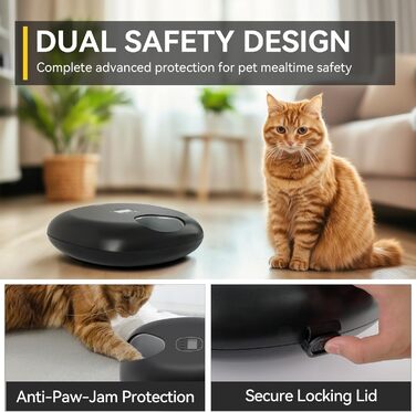 Автоматичний дозатор корму для котів FÜR Pfoten: 6 порцій, з охолодженням, програмований таймер, USB-живлення