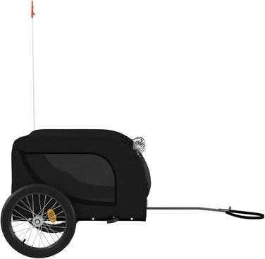 Ферштайнт Причіп для велосипеда, переноска для собак, чорний. Причіп для велосипеда, вантажний причіп, транспортний причіп. Максимальне навантаження 45 кг, матеріал: Оксфордська тканина та метал. Розміри: 136 x 69 x 73.5 см.