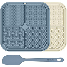 Килимок для собак з присосками, 2 шт. - Килимок для повільного облизування, для заспокоєння та розваги, підходить для дресирування собак, 21.6 x 21.6 см