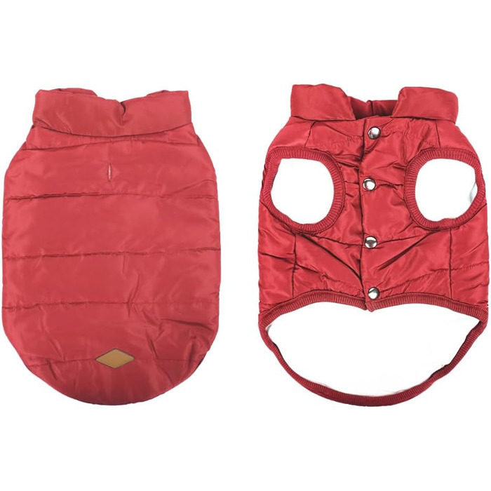 Зимовий одяг для собак Meioro: тепла куртка, флісова жилетка, м'який світшот для маленьких та середніх собак (XXL, Rosso)