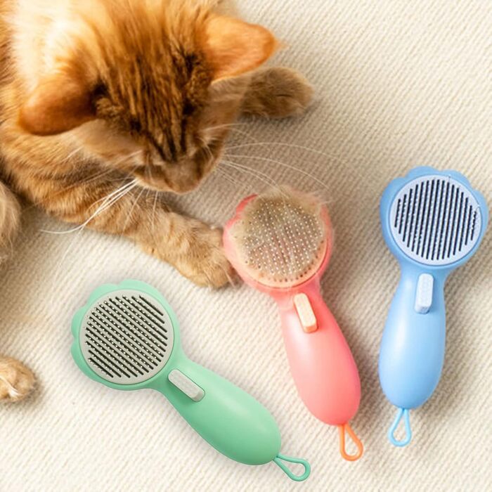 Щітка для тварин самоочисна, змушує збирати шерсть для собак/котів, підходить для всіх порід з довгою та короткою шерстю. Догляд за шерстю для довгошерстих котів