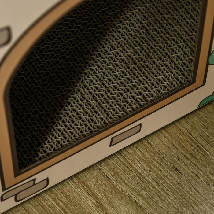 Павучок PawHut: Картонний будиночок для котів, екологічний, з когтеточкою, з гофрокартону