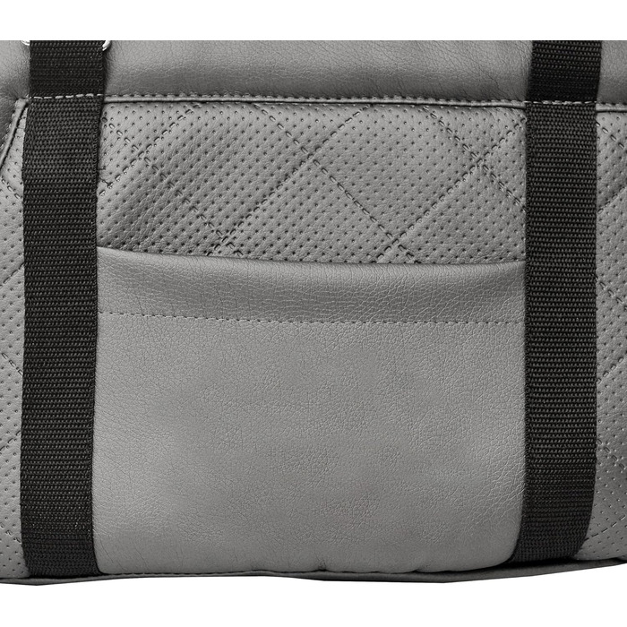 Сумка-переноска для собак та котів Boutique Zoo - сіра металік (штучна шкіра), до 5 кг