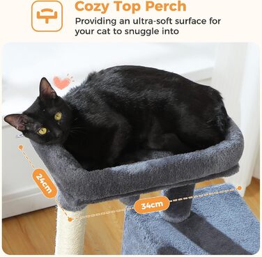 PAWZ Road Квітковий кігтеточка-кімнатний комплекс для котів з металевою гамаком, 6-ярусна кімнатна конструкція для дорослих котів з будиночком та великою верхньою платформою, 113 см, Зелений