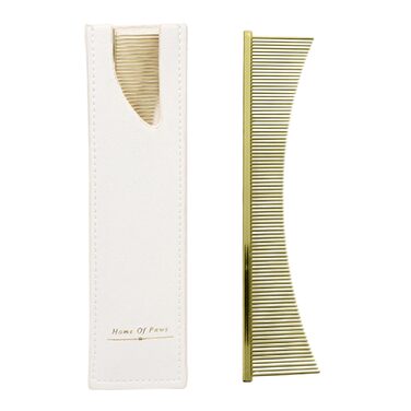 Гребінець для собак та котів Flohkamm | Щітка для грумінгу шерсті, аксесуари для догляду за тваринами, для літніх собак, довгошерстих порід, щоденне використання, сезон линьки, для цуценят, золотий колір