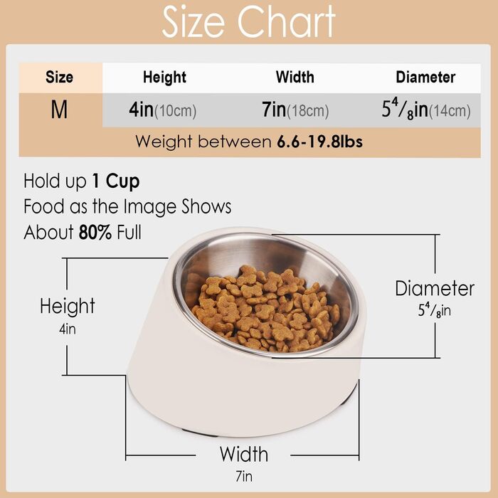 Нахилений годівниця для собак та котів SuperDesign, 15 градусів, блакитна, 300 мл