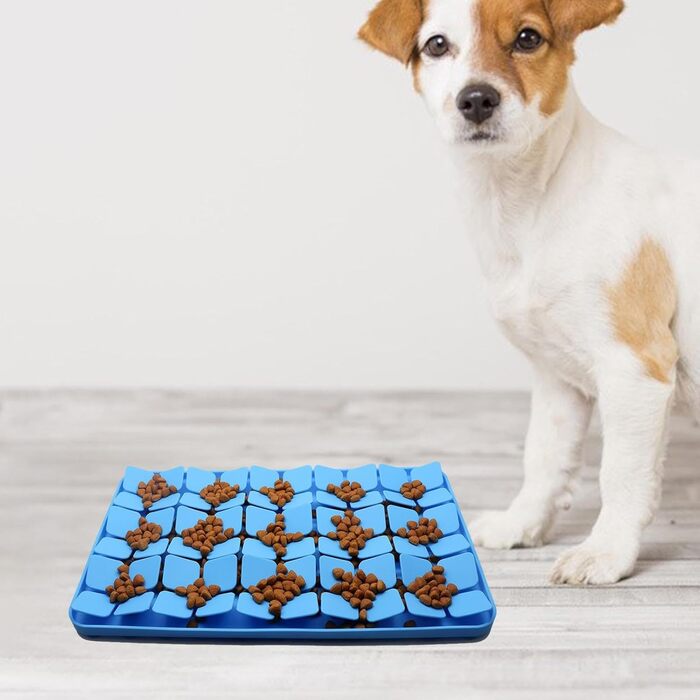 Килимок для котів та собак, силіконовий, антиковзкий, slow feeder для годування, блакитний