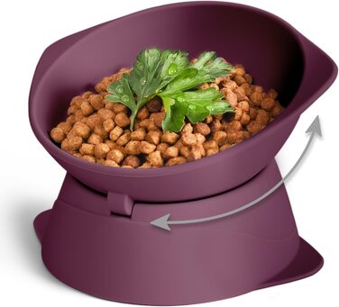 Підвищений миска для кота з регульованим нахилом | Силіконовий миска для кота | Миска для кота, що піднімається