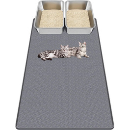 Килимок для котячого туалету Kalolary – великий, силіконовий, вологостійкий (130 x 65 см)