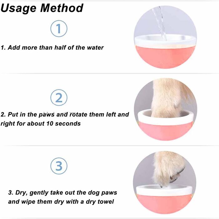 Очищувач лап для собак Locadence: портативний мийник лап для собак різних порід