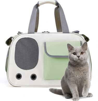 Трансформер для собак та котів Topyond: велика місткість, вентиляційне вікно, регульований ремінь, водовідштовхуючий оксфорд, зелений