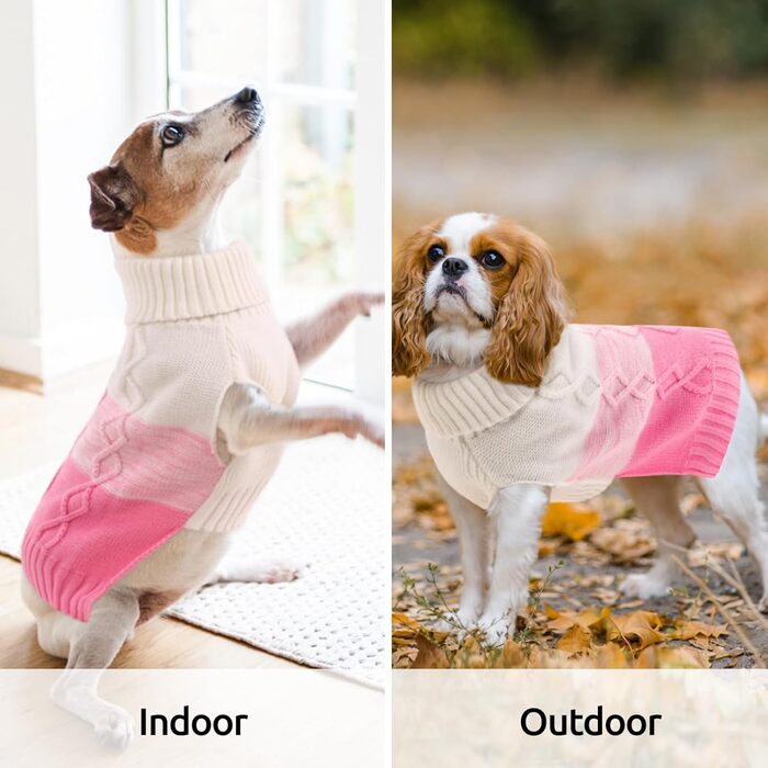 Теплий пуховик для собак ASENKU великих та середніх порід, одяг для домашніх тварин на осінь та зиму, теплий пуховик з коміром для собак, чихуахуа (X-Large, Рожевий)