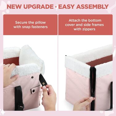 Автокрісло для собак з PU-шкіри, Рожевий колір