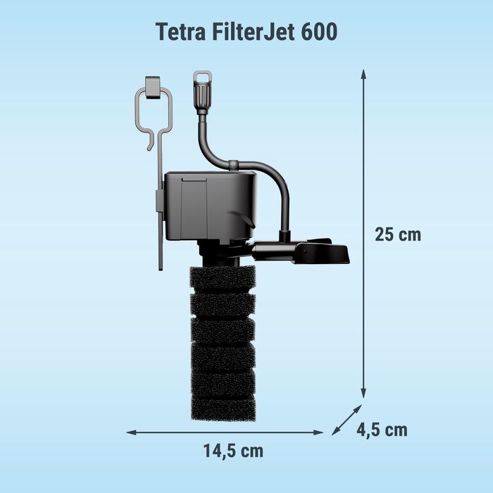 Акваріумний внутрішній фільтр Tetra FilterJet 600 для акваріумів до 120л з насиченням киснем