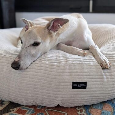 Підстилка для собак EDEL&SCHNELL з можливістю заміни чохла, світло-бежева, діаметр 125 см, м'який бавовняний корд