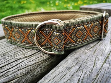 Нашийник для собак із м'якою підкладкою, мартингейл, ширина 4 см, регульований (до 48 см шия, 54 см голова, сталеві елементи)