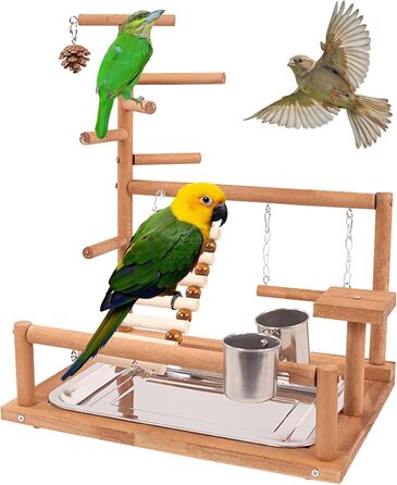Стійка-ігровий майданчик для птахів Parrot Playstand - ідеально для папуг, хвилястих попугаїв, канарів та інших птахів