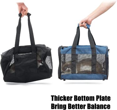 Транспортна переноска для собак та котів HITSLAM, складана, для подорожей, зелена/блакитна (M)