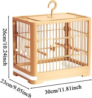 Транспортний ящик Vogeltransportbox для птахів: переноска для хвилястих та корел, з висувною шухлядою, 32x25x13 см