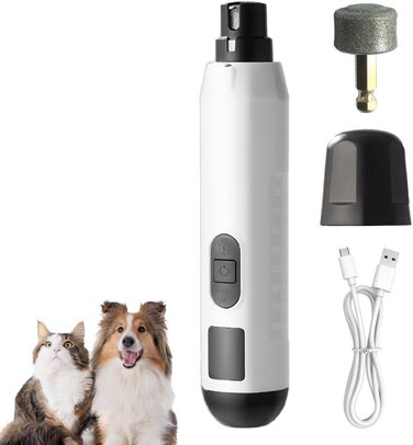 Шліфувальник для собачих кігтів MiOYOOW з LED-підсвіткою, 5 швидкостей, USB-зарядка, тихий, для собак та котів