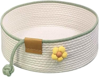 Квіткове ліжко для кота, 50 см, Fatbarer, зручне гніздо, дихаюче, міцне, сіро-бежеве (L, Бежевий)