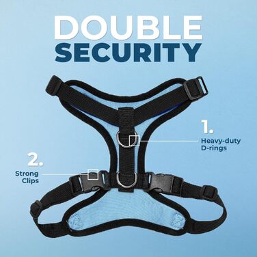 Шлея для собак Voyager Step-In Lock з нейлоновим повідцем 1,5 м, зручна неопрена ручка, відбивач, для малих, середніх та великих порід, цуценят і котів, Best Pet Supplies