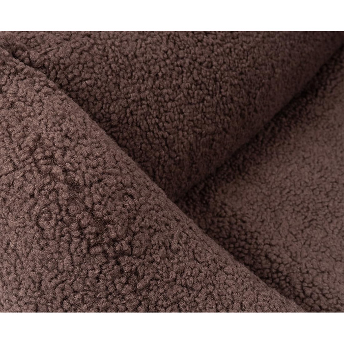 Ортопедичне собаче ліжко Knuffelwuff з м'якого штучного хутра, вовна, XXL 120 x 85 см, коричневе | Знімний чохол | Практичне прання | Для великих, середніх та маленьких собак, розмір 120 x 85 x 25 см